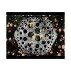 Hexagonal Crystal Bokeh Matte Poster — Abstract Celestial Wall Art