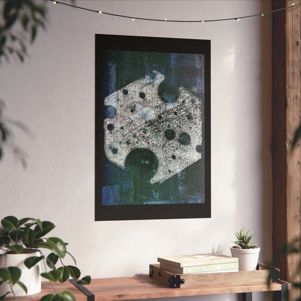 Abstract Moon Surface Matte Poster — Vintage Celestial Art Print
