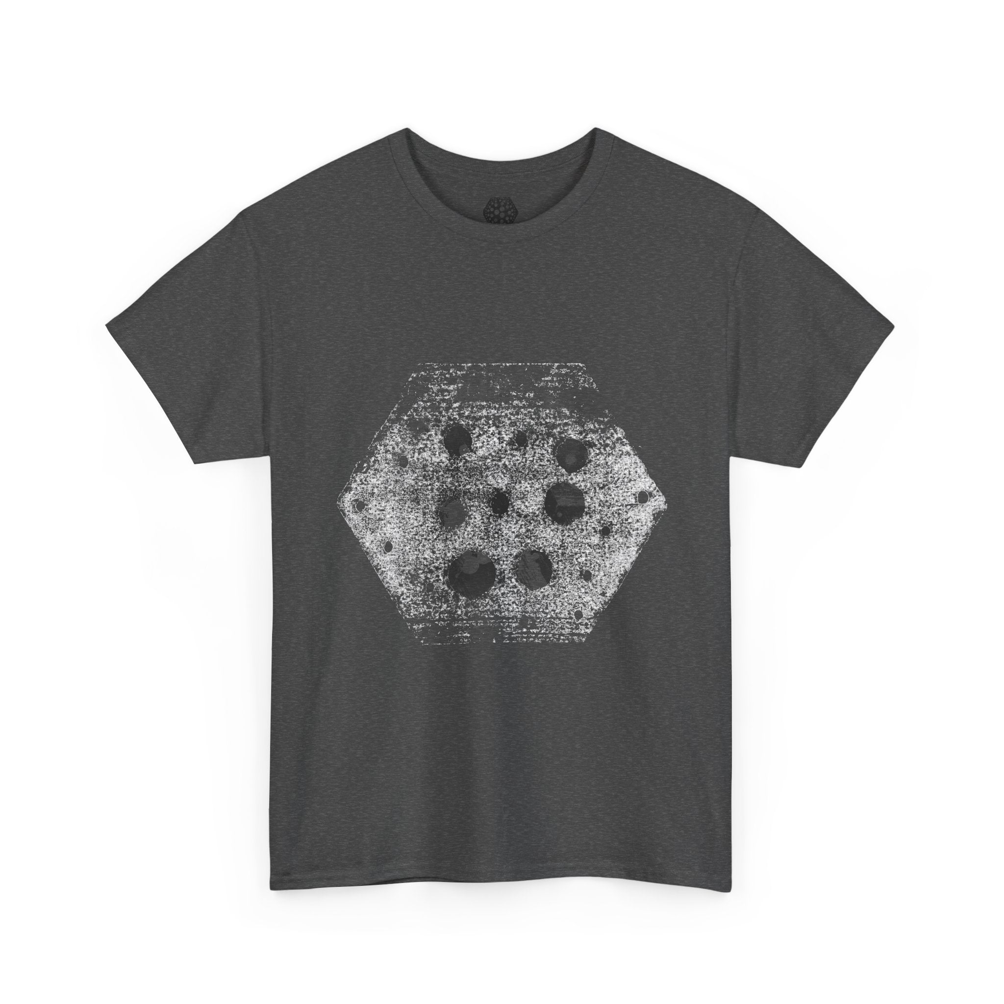 Hex Moon Graphic Tee — Distressed Space Cheese Vintage Astronomy T-Shirt