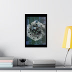 Abstract Cosmic Hex Poster — Matte Vertical Wall Art