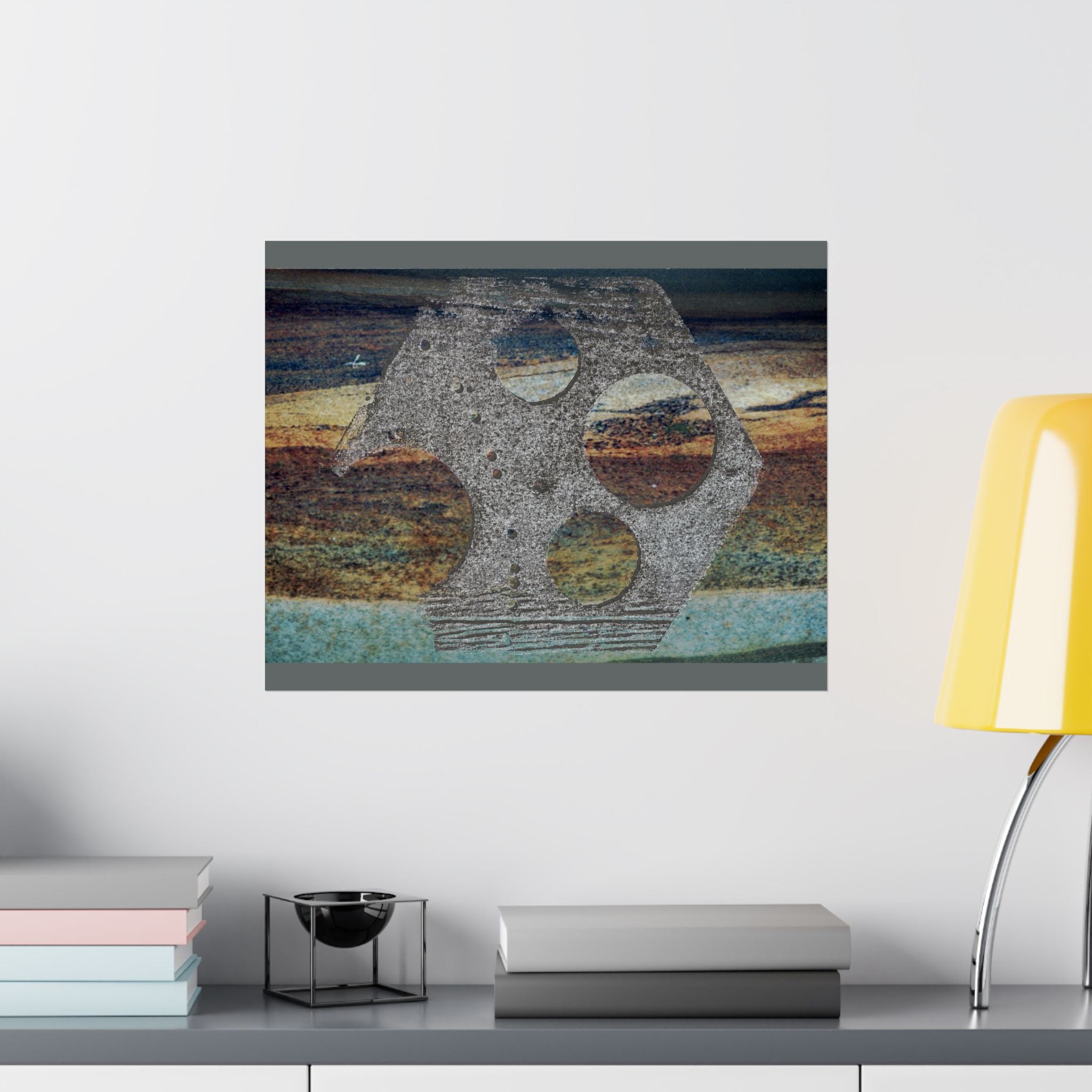 Abstract Rusted Metal Texture Matte Horizontal Poster | Industrial Wall Art