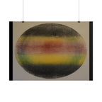 Abstract Color Band Poster — Retro Gradient Circle Wall Art