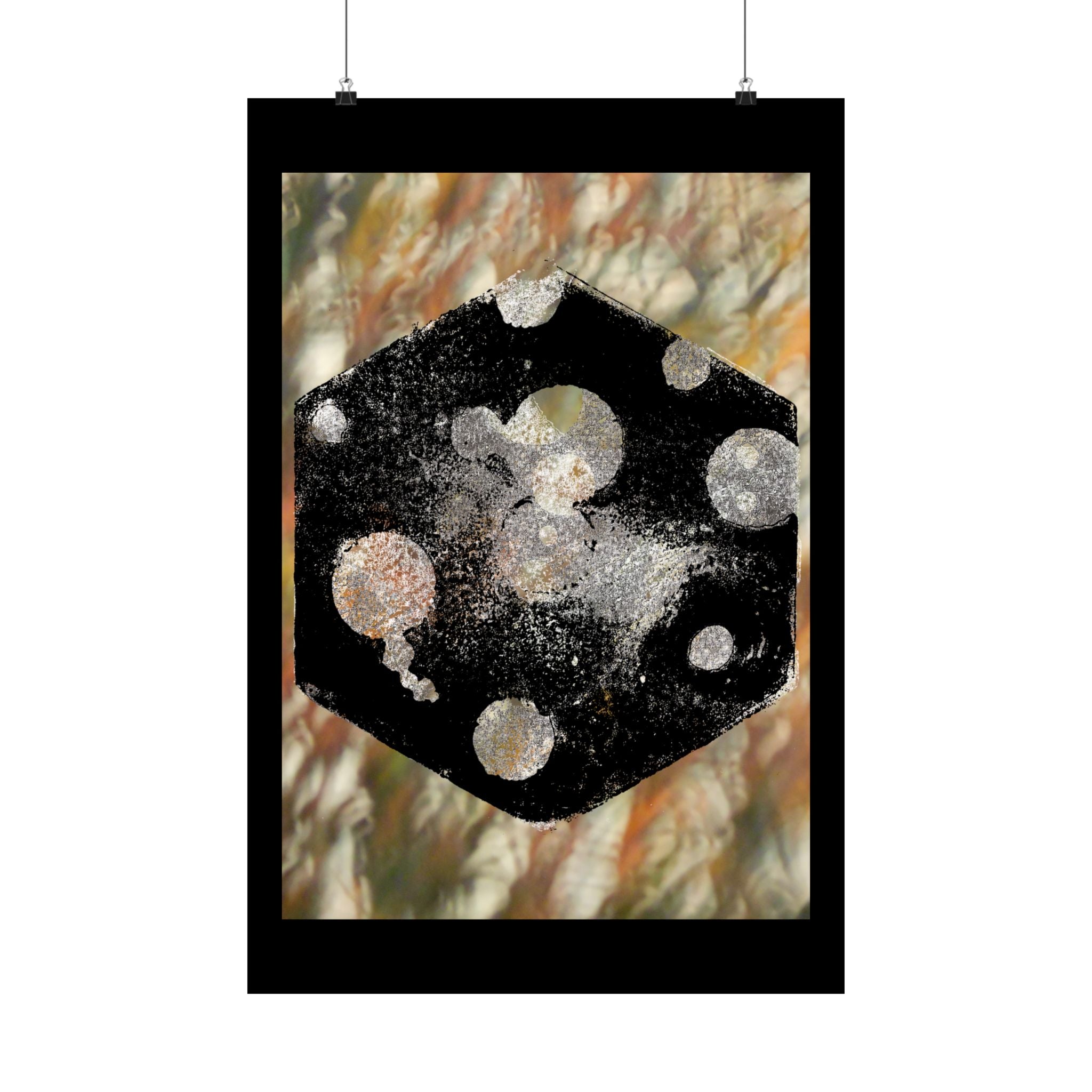 Matte Poster — Abstract Cosmic Hexagon Art Print