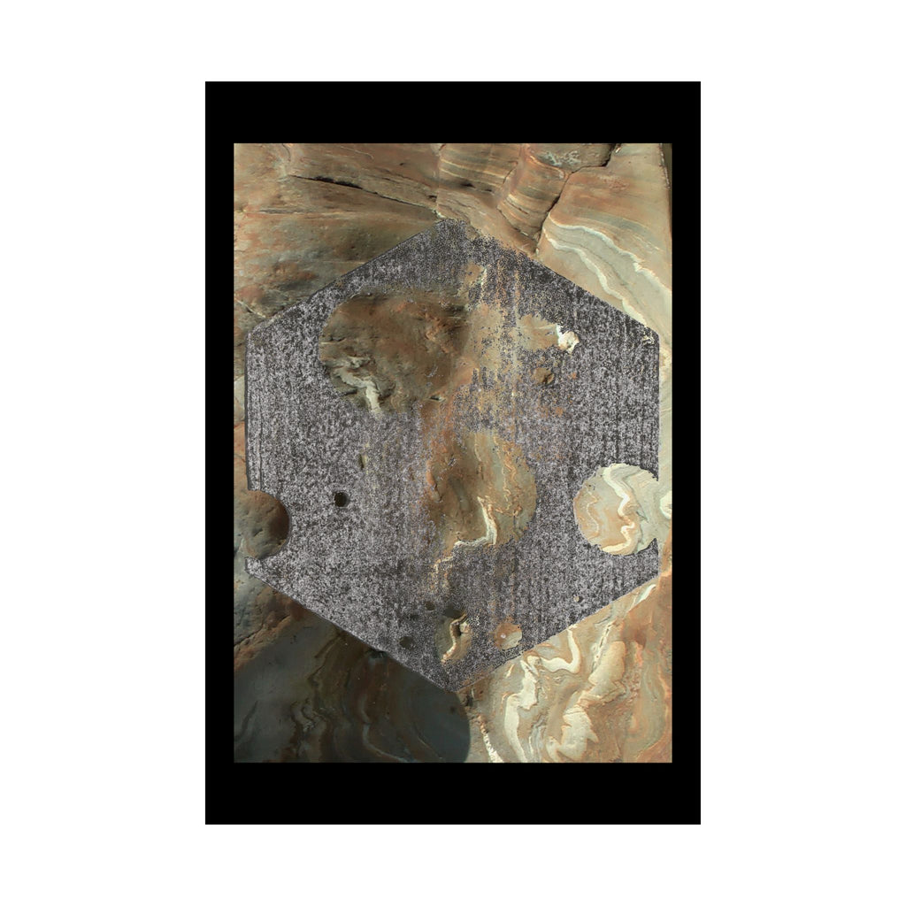 Abstract Earthtone Hexagon Poster Matte Vertical Poster | Geometric Wall Art