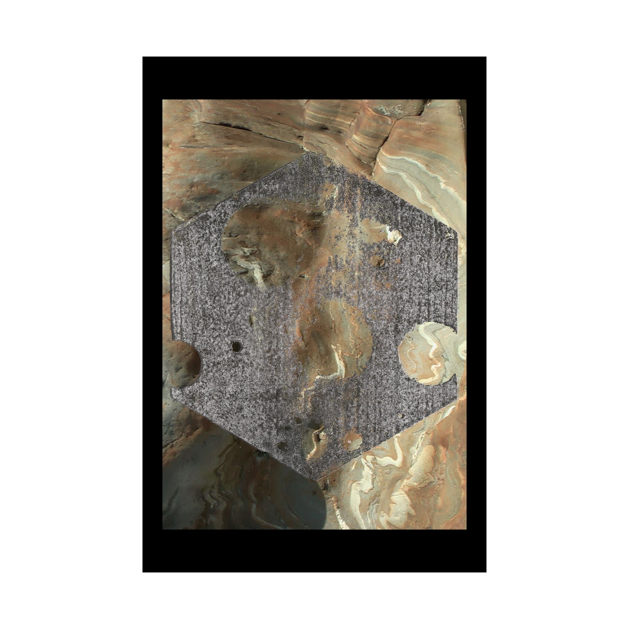 Abstract Earthtone Hexagon Poster Matte Vertical Poster | Geometric Wall Art