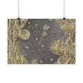 Water Gold Ripple Matte Poster — Horizontale Muurdecoratie 