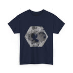 Hex Moon Graphic Tee Design Hex18 — Distressed Space Cheese Vintage Astronomy T-Shirt