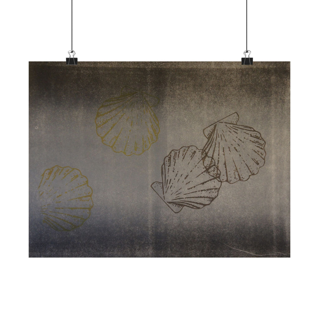 Seashell Matte Poster — Vintage Coastal Wall Art