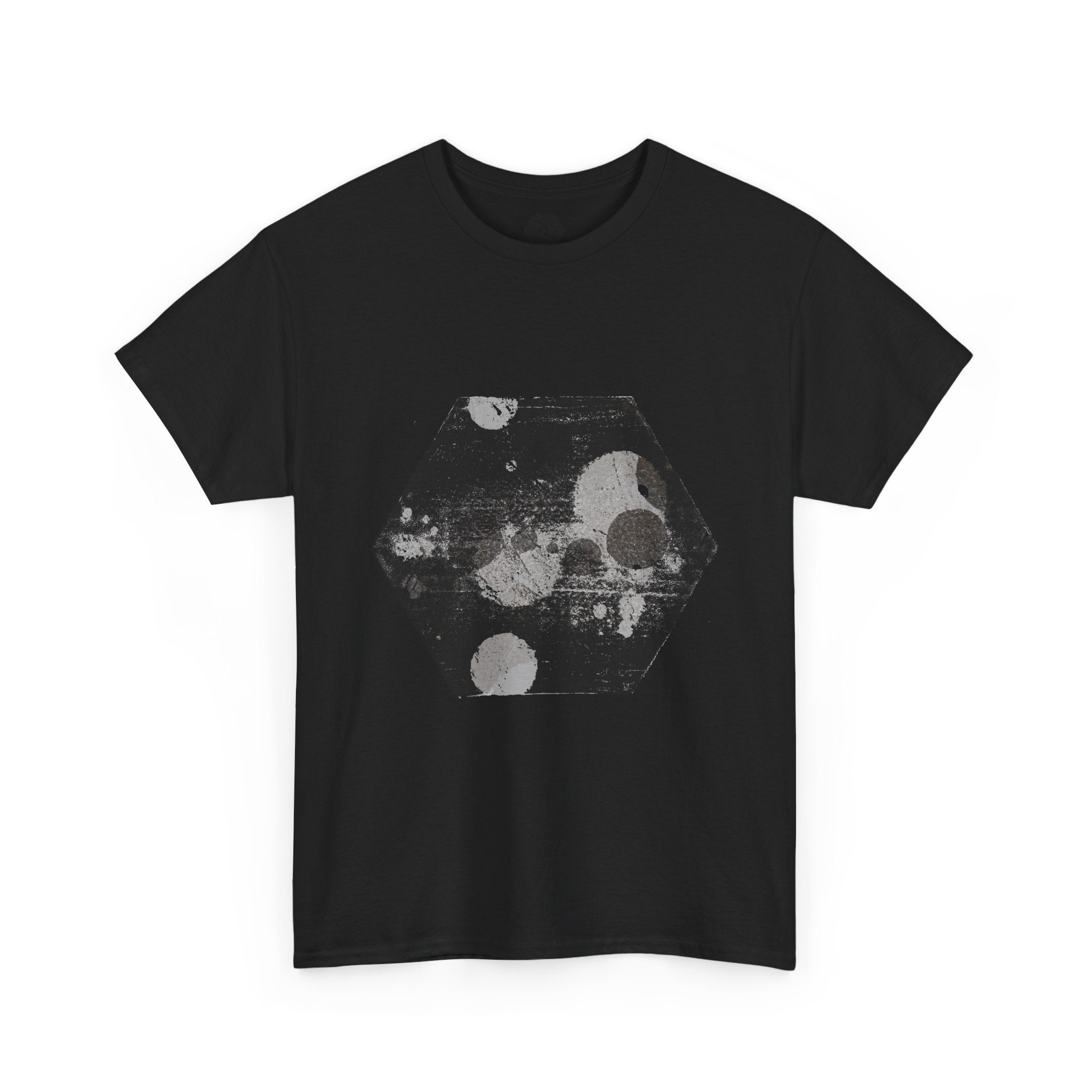 Hex Moon Graphic Tee — Distressed Space Cheese Vintage Astronomy T-Shirt