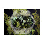 Abstracte poster met groene bubbels — Horizontale, op de natuur geïnspireerde muurdecoratie 