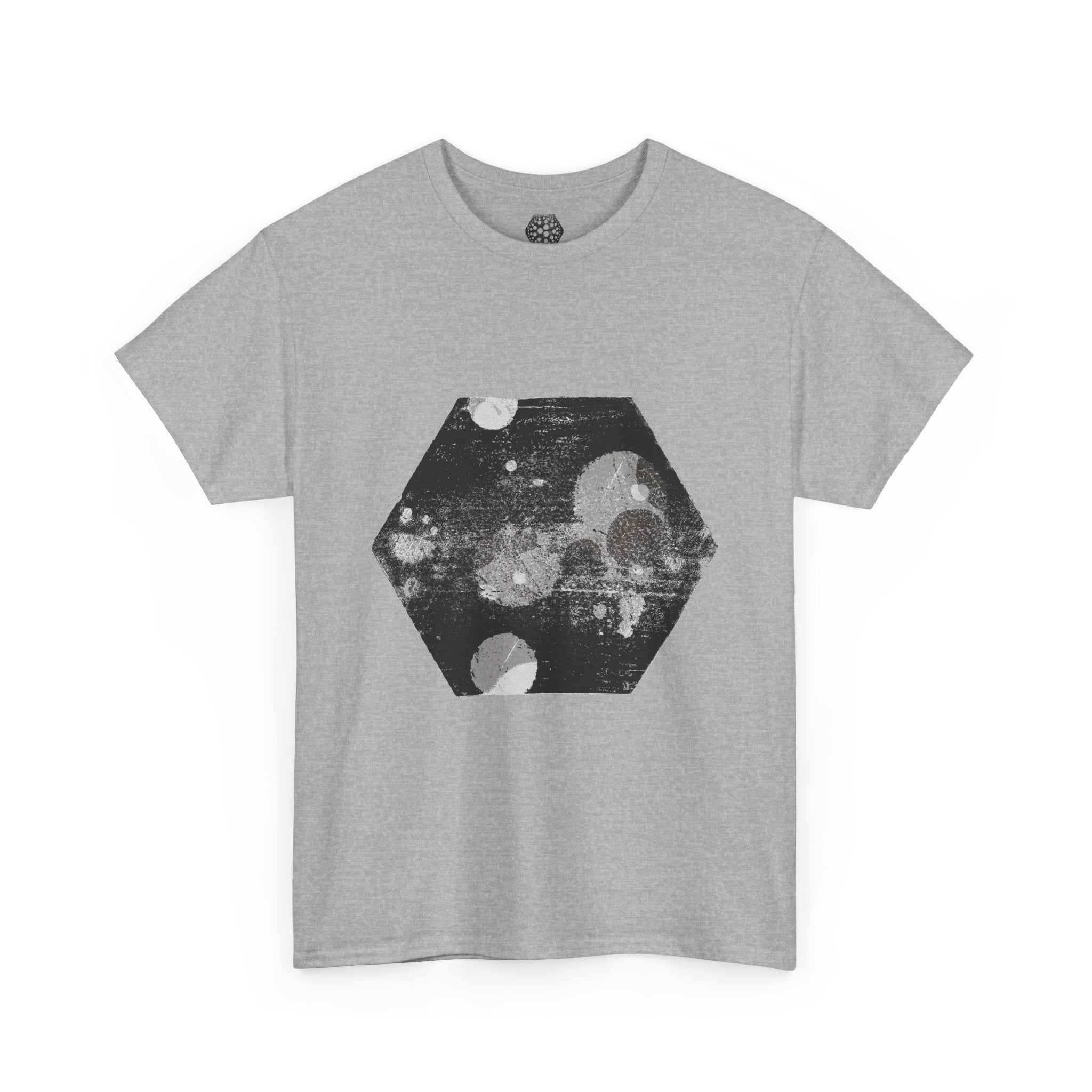 Hex Moon Graphic Tee — Distressed Space Cheese Vintage Astronomy T-Shirt