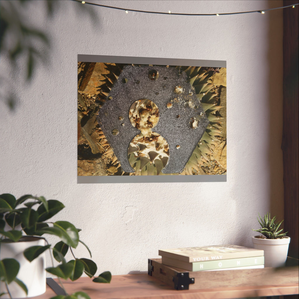 Abstract Geode Collage Matte Horizontal Poster | Mineral Texture Wall Art