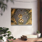 Abstract Geode Collage Matte Horizontal Poster | Mineral Texture Wall Art
