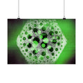 Abstract Hexagon Green Poster – Matte Horizontal Wall Art