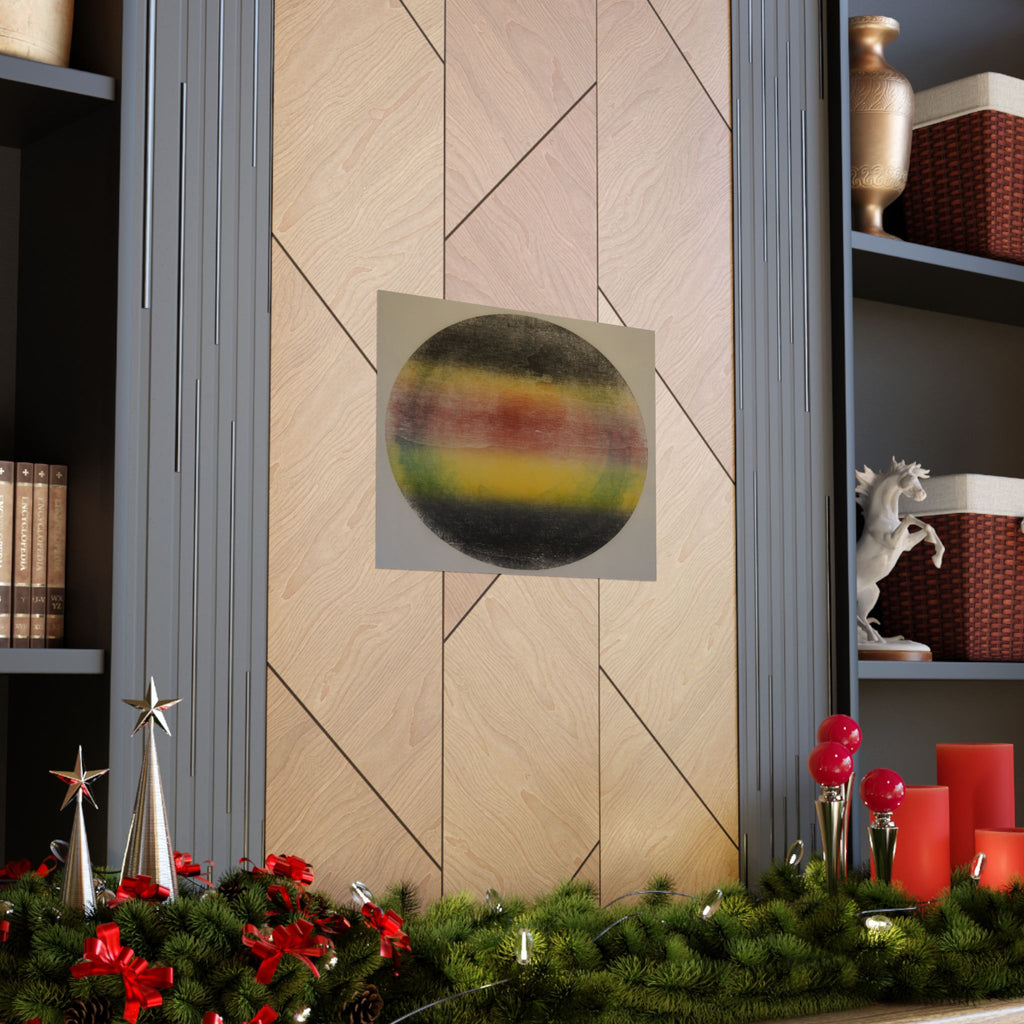 Abstract Rainbow Orb Matte Poster — Minimalist Horizontal Wall Art