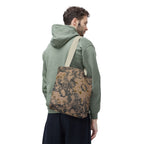 Abstract Marble Pattern Tote Bag — Neutral Honeycomb Bubble Design