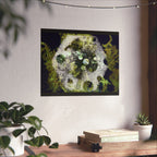 Abstract Green Bubble Matte Poster — Botanical Surreal Horizontal Wall Art