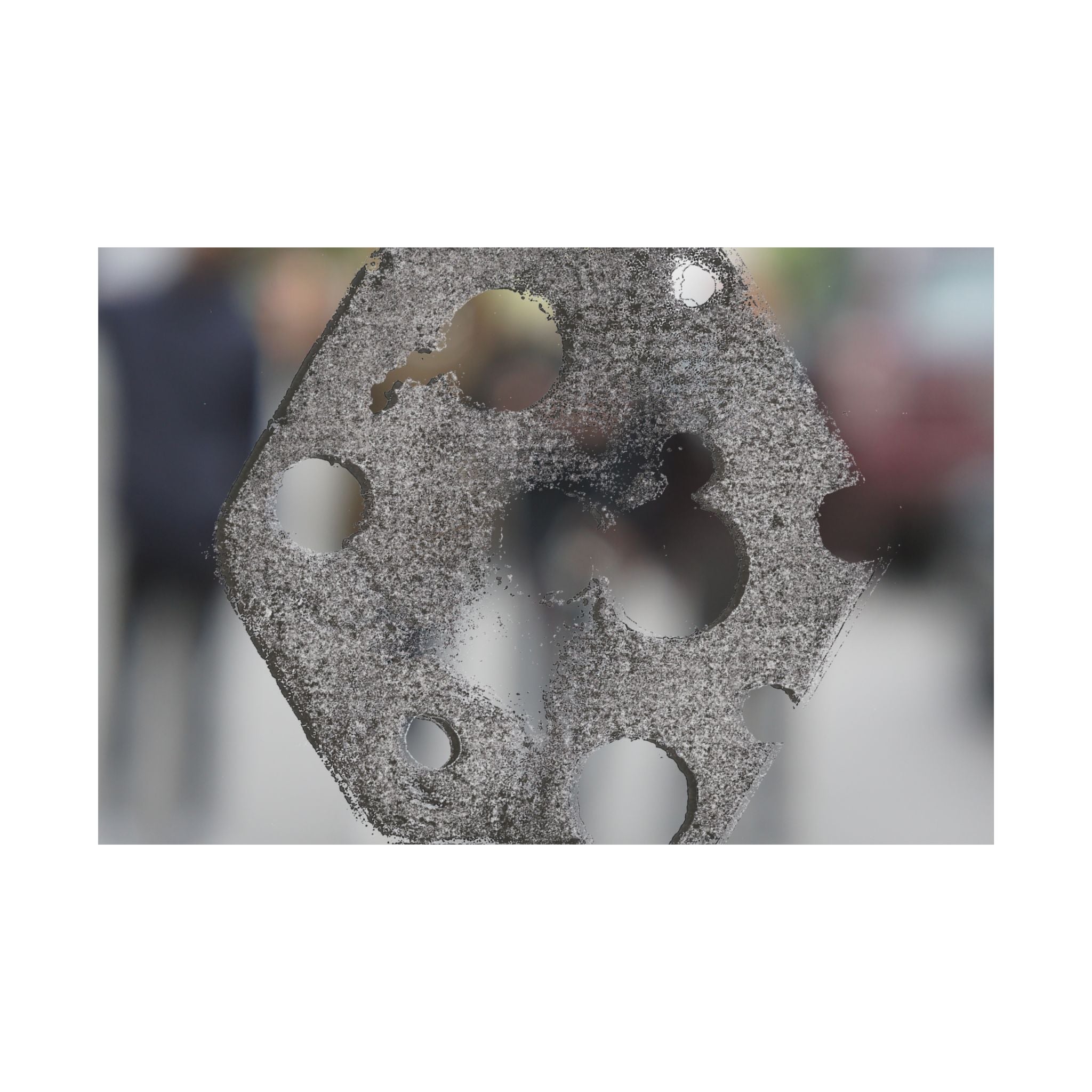 Abstracte industriële metalen textuur matte horizontale poster 