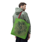 Green Abstract Coral Tote Bag – Ocean-Inspired All-Over Print Tote