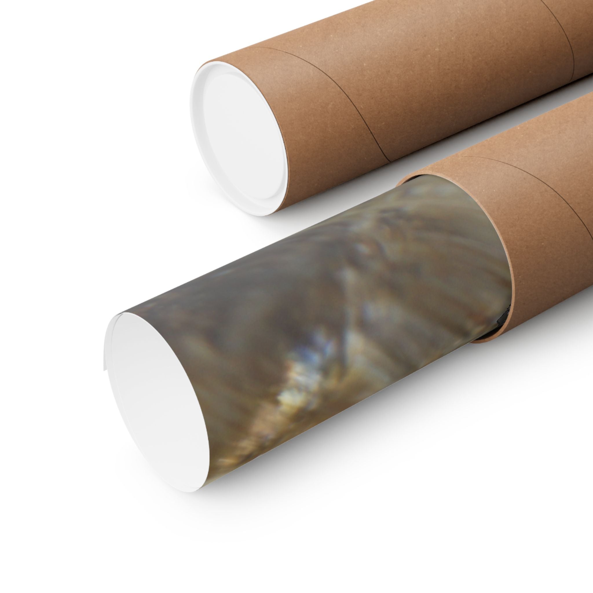 Matte horizontale poster — Abstracte muurdecoratie met water- en steentextuur 