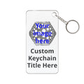 Custom Printed Keychain Charm — Personalized Photo & Text Rectangle Keyring