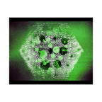 Abstract Green Hexagon Matte Poster — Modern Sci‑Fi Wall Art
