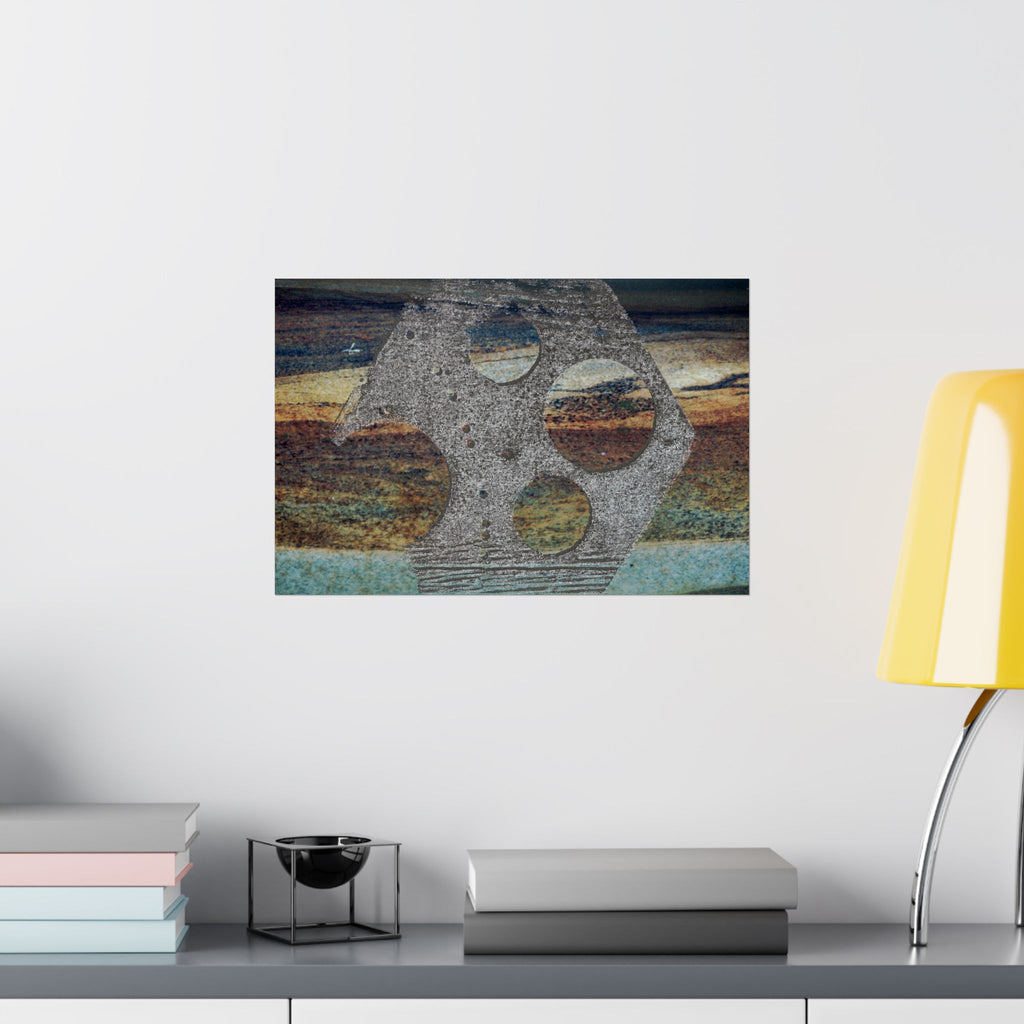Abstract Rusted Metal Texture Matte Horizontal Poster | Industrial Wall Art