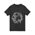 Hex Moon Graphic Tee Design Hex12 — Distressed Space Cheese Vintage Astronomy V-Neck T-Shirt
