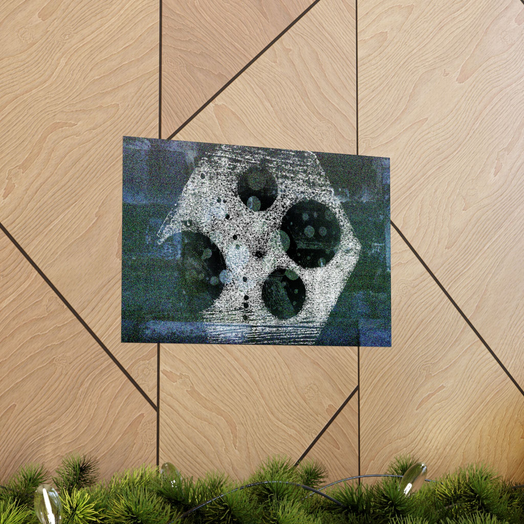 Abstract Geometric Art Poster — Matte Horizontal Midcentury-Inspired Print
