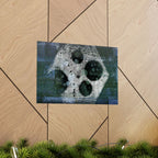 Abstract Geometric Art Poster — Matte Horizontal Midcentury-Inspired Print