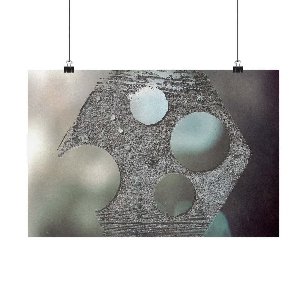 Abstract Geometric Texture Poster Matte Horizontal Poster | Modern Wall Art