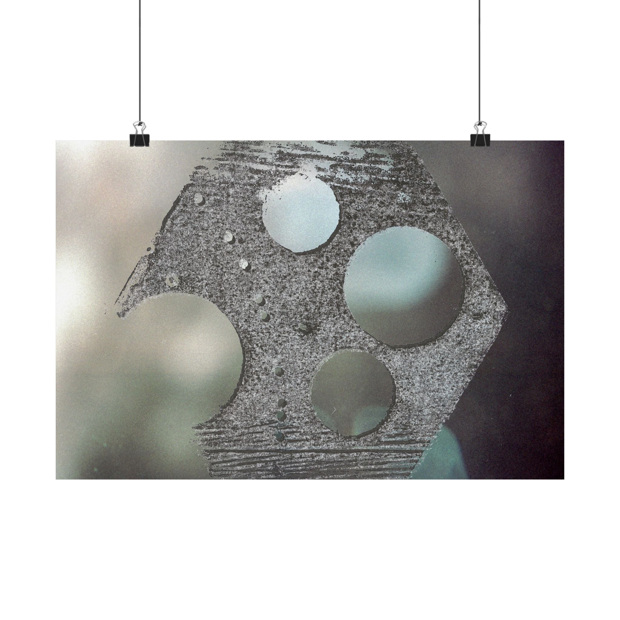 Abstracte geometrische textuur poster, matte horizontale poster | Moderne muurdecoratie 