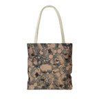 Abstract Marble Pattern Tote Bag — Neutral Honeycomb Bubble Design