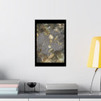 Abstract Wave Texture Matte Poster — Organic Stone & Water Wall Art