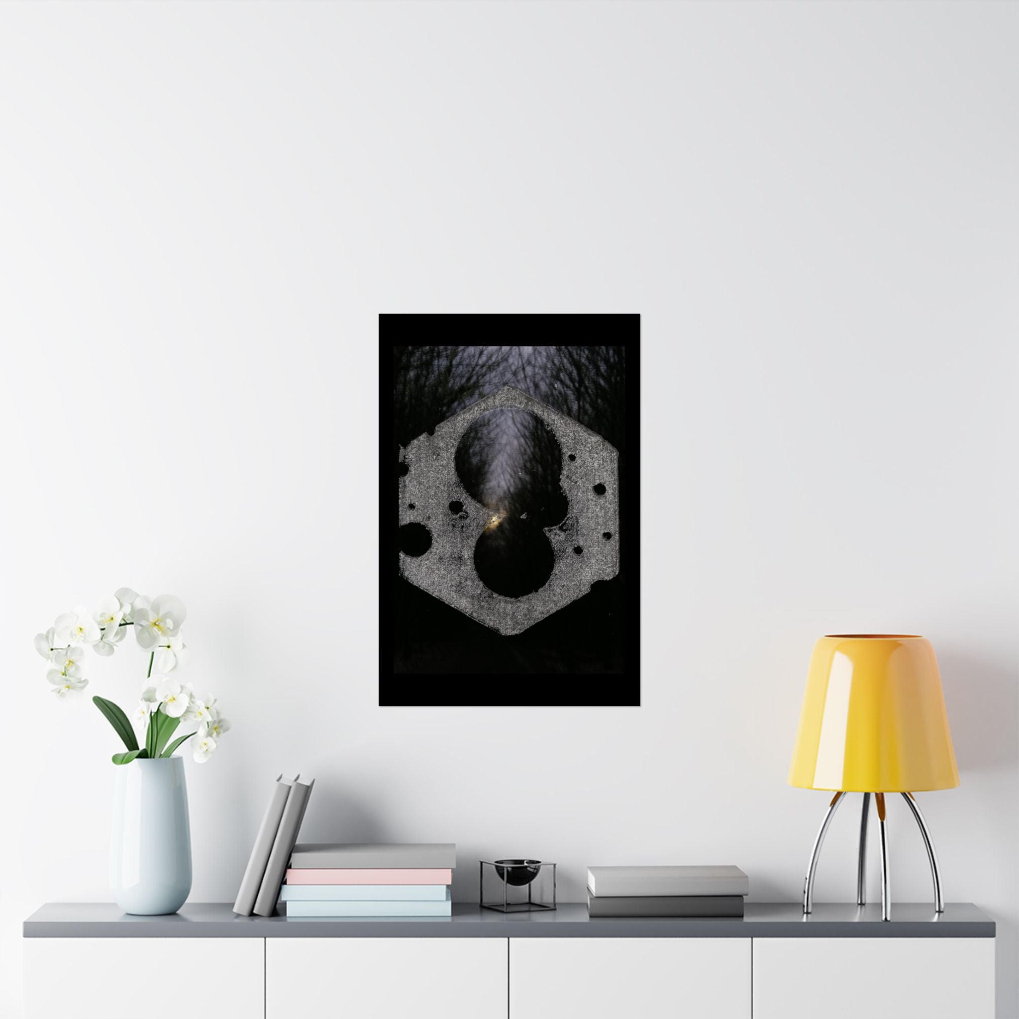 Abstract Hexagon Nightscape poster | Matte Vertical Poster