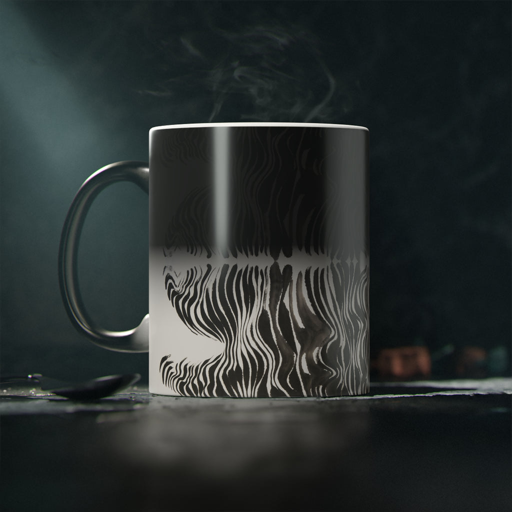 Magic Mug — Green Moon Tree Silhouette Color-Changing Coffee Mug