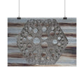 Rustic Honeycomb Poster Matte Vertical Poster | Hexagon Wall Art, Barn Wood Texture