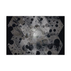 Abstract Hexagon Dots Matte Poster — Monochrome Industrial Wall Art