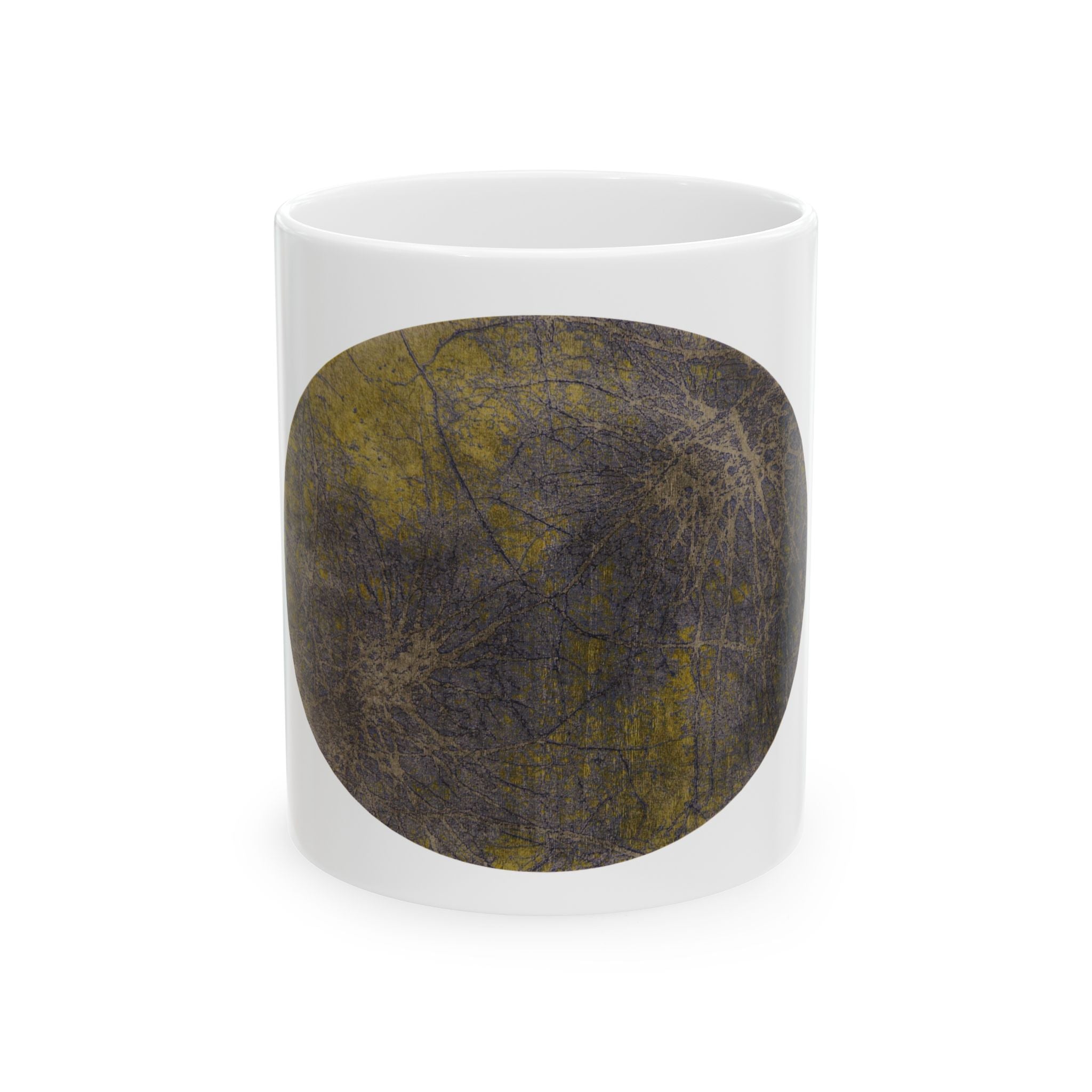 Mok van keramiek met steenstructuur – Rustieke grunge koffiekop - nr. 39 