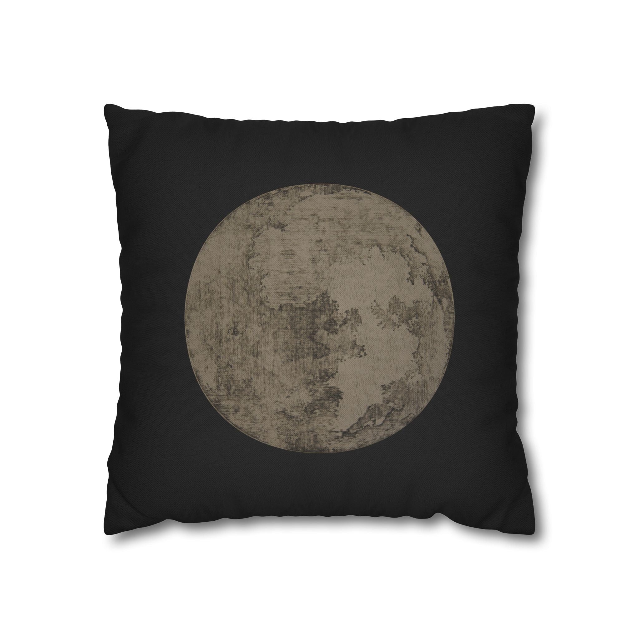Moon Phase Throw Pillowcase — Vintage Full Moon Decorative Pillow Cover