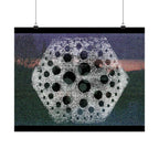 Abstract Geometric Moon Poster — Matte Horizontal Art Print