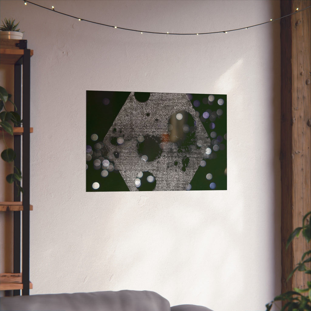 Nachtlampjes Abstracte Zeshoek Bokeh Matte Poster 