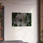 Nachtlampjes Abstracte Zeshoek Bokeh Matte Poster 