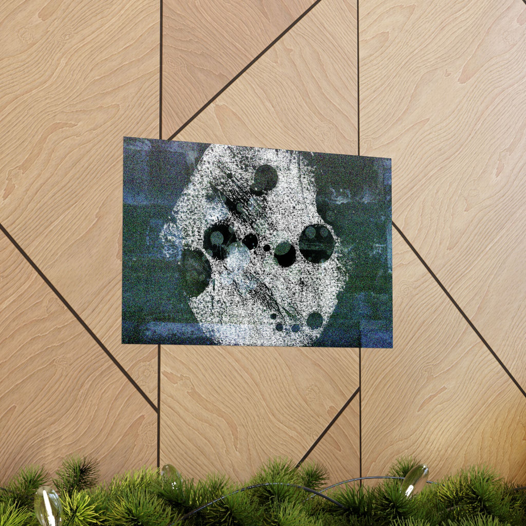 Abstract Moon Crater Matte Poster — Horizontal Wall Art