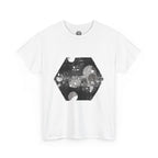 Hex Moon Graphic Tee Design Hex21 — Distressed Space Cheese Vintage Astronomy T-Shirt
