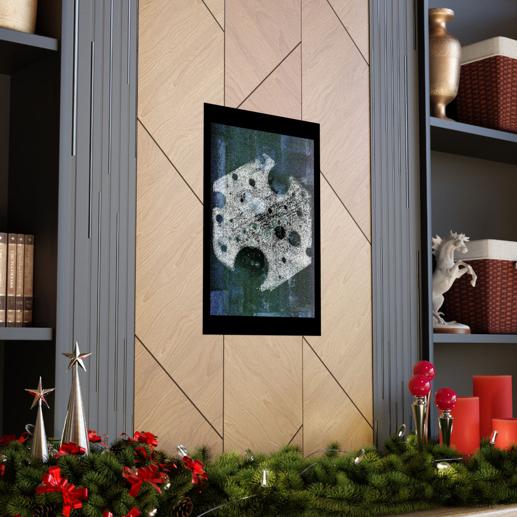 Abstract Moon Surface Matte Poster — Vintage Celestial Art Print