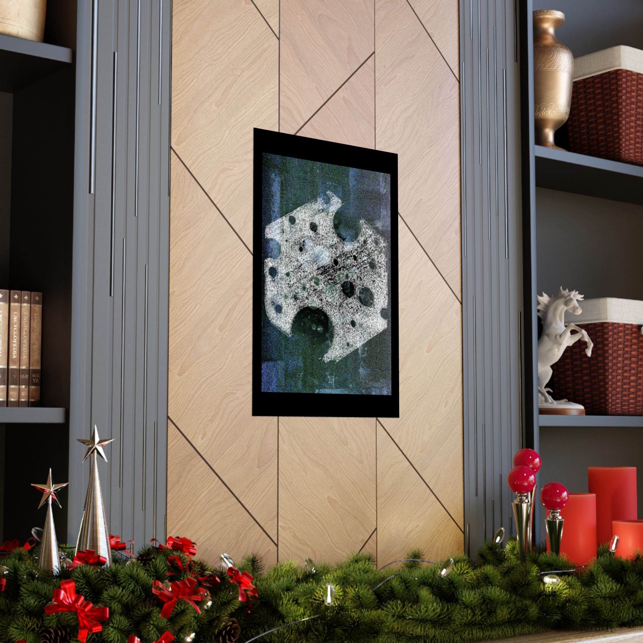 Abstract Moon Surface Matte Poster — Vintage Celestial Art Print