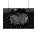 Matte Horizontal Poster — Abstract Cosmic Hexagon Nightscape