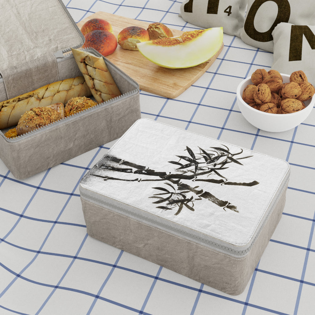 Paper Lunch Bag — Minimalist Ink Bamboo Lunch Tote