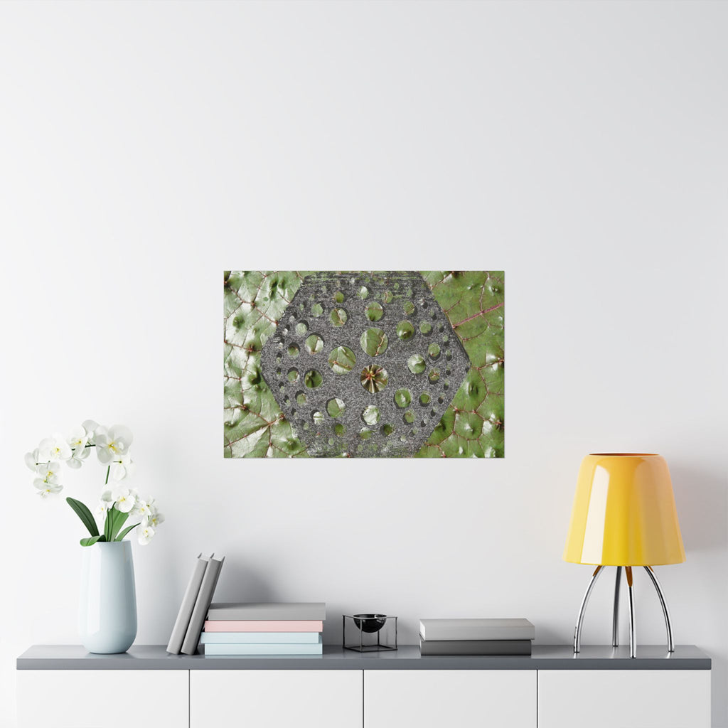 Geometric Hexagon Cutout Art Poster | Matte Horizontal Poster